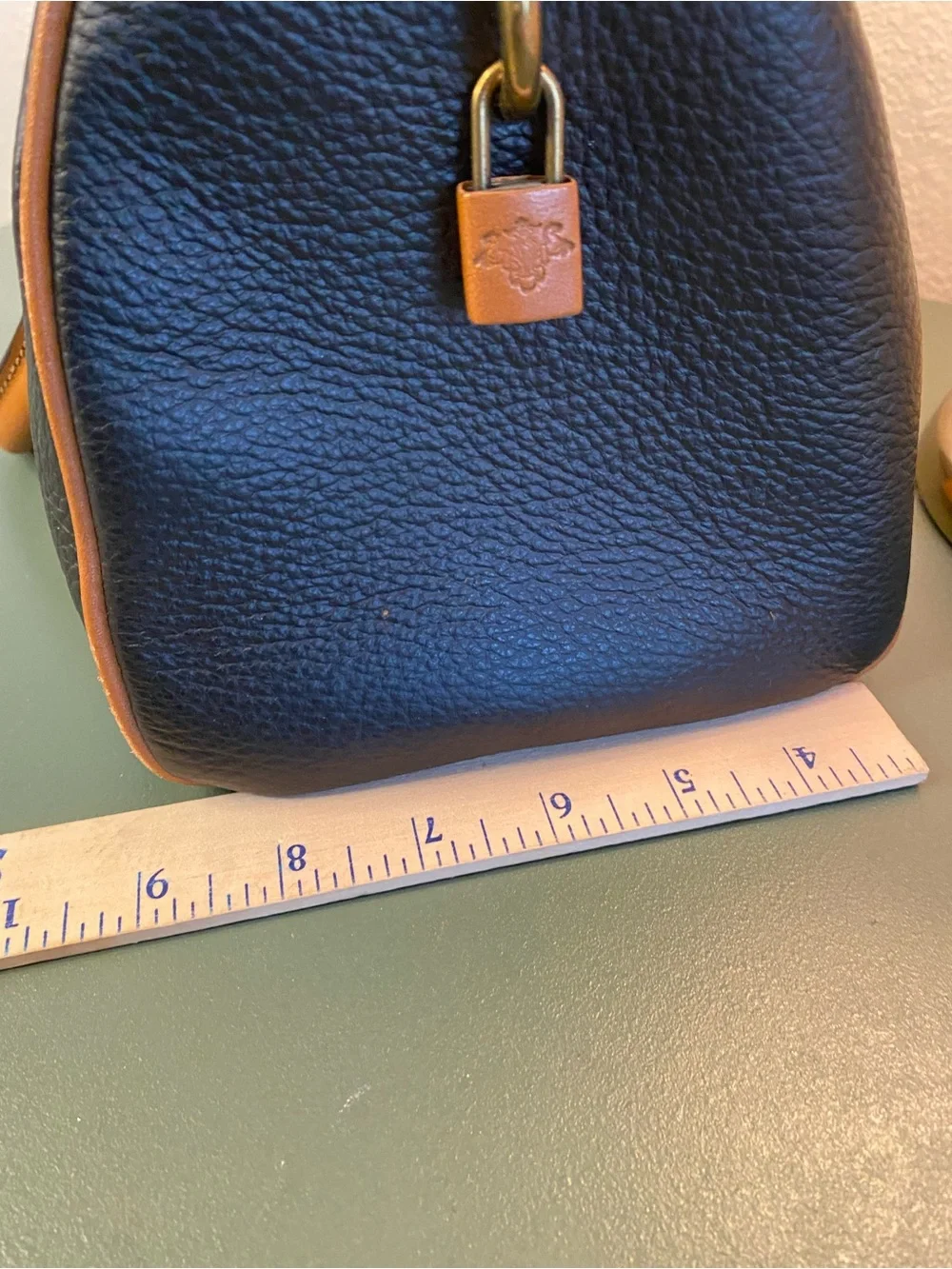 Prix de Dressage Leather Satchel Navy Tan Equestrian Quiet Luxury Bag